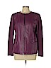 Linea 100% Leather Purple Leather Jacket Size 14 - photo 1