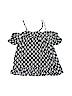 Old Navy 100% Rayon Print Black Short Sleeve Blouse Size 10 - 12 - photo 2