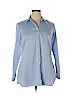 Coldwater Creek 100% Cotton Blue Long Sleeve Button-Down Shirt Size XL - photo 1