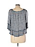 Lucky Brand Blue 3/4 Sleeve Blouse Size L - photo 2
