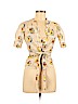 Valentino Roma Tan Short Sleeve Button-Down Shirt Size EU (IT) 42 / US 6 - photo 1