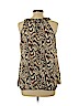 Iz Byer 100% Polyester Brown Sleeveless Blouse Size L - photo 2