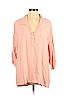 ELOQUII 100% Rayon Pink 3/4 Sleeve Top Size 22 - photo 1