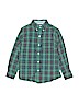 Carter's 100% Cotton Green Long Sleeve Button-Down Shirt Size 5 - photo 1