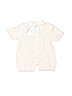 Assorted Brands 100% Cotton Solid Ivory Short Sleeve Outfit Size Newborn - photo 2