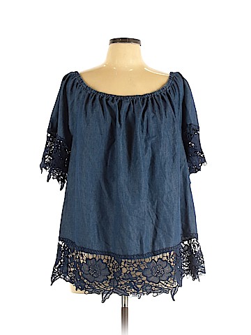 Unique Spectrum Short Sleeve Blouse (view 1)