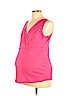 Mother's Work Maternity Pink Short Sleeve Top Size L - photo 1