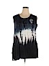 Zoe+Liv Black Sleeveless T-Shirt Size 2X - photo 1
