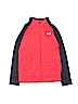 Under Armour 100% Polyester Solid Red Track Jacket Size 7 - photo 1