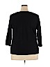 Karen Scott 100% Cotton Black 3/4 Sleeve Top Size 2X - photo 2