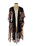 Maurices 100% Polyester Black Kimono Size 1 - photo 1