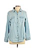Caslon 100% Cotton Blue Long Sleeve Button-Down Shirt Size L (petite) - photo 1