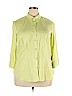 Coldwater Creek 100% Cotton Green Long Sleeve Button-Down Shirt Size 18 - photo 1