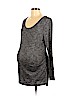 Liz Lange Maternity Gray Long Sleeve Top Size L - photo 1