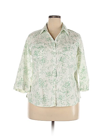 Faded Glory 3/4 Sleeve Button-Down Shirt (view 1)