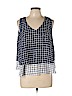 Liz Claiborne Career 100% Polyester Blue Sleeveless Blouse Size L (petite) - photo 1