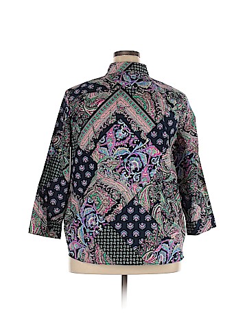 Lauren by Ralph Lauren 3/4 Sleeve Button-Down Shirt (view 2)