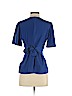 Ann Taylor 100% Polyester Blue Short Sleeve Blouse Size 0 (petite) - photo 2