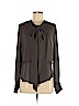 Alvin Valley 100% Silk Gray Long Sleeve Silk Top Size EU (FR) 40 / US 8 - photo 1