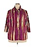 Just My Size 100% Polyester Purple Long Sleeve Blouse Size 18 - 20 Plus - photo 1