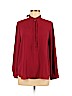 Ann Taylor LOFT 100% Polyester Burgundy Long Sleeve Blouse Size M (petite) - photo 1