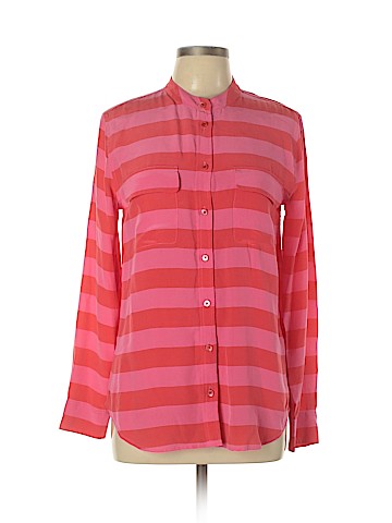 Equipment Long Sleeve Silk Top (view 1)