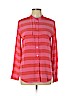 Equipment 100% Silk Pink Long Sleeve Silk Top Size L - photo 1