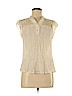 Miss Daisy 100% Rayon Ivory Short Sleeve Blouse Size M - photo 1
