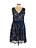 Francesca's 100% Nylon Blue Casual Dress Size L - photo 1