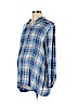 Oh Baby By Motherhood 100% Rayon Blue Long Sleeve Button-Down Shirt Size M - photo 1