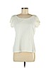 Eileen Fisher 100% Cotton Ivory Short Sleeve T-Shirt Size M - photo 1