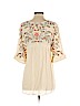 Ranna Gill 100% Rayon Tan 3/4 Sleeve Top Size S - photo 2