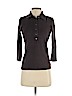 Tory Burch 100% Cotton Brown 3/4 Sleeve Polo Size S - photo 1