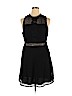 Francesca's 100% Polyester Black Casual Dress Size XL - photo 1