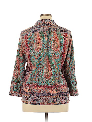 Joan Vass 3/4 Sleeve Blouse (view 2)