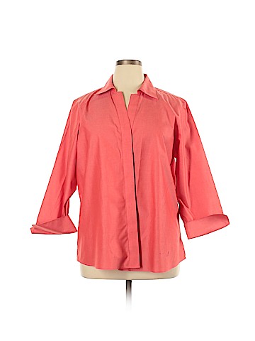 Foxcroft 3/4 Sleeve Button-Down Shirt (view 1)