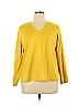 Lands' End 100% Supima Cotton Yellow Long Sleeve T-Shirt Size XL - photo 1