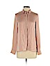 Alice + Olivia Pink Long Sleeve Silk Top Size S - photo 1