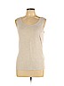 Lafayette 148 New York 100% Linen Tan Sleeveless Top Size L - photo 1