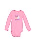 Carter's 100% Cotton Pink Long Sleeve Onesie Size Newborn - photo 1