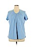 Natural Reflections 100% Cotton Blue Short Sleeve T-Shirt Size 1X - photo 1