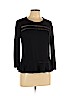 Rebecca Taylor 100% Linen Black Long Sleeve Top Size L - photo 1