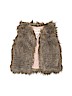 Crewcuts Outlet 100% Polyester Solid Tan Faux Fur Vest Size X-Small youth - Small youth - photo 1