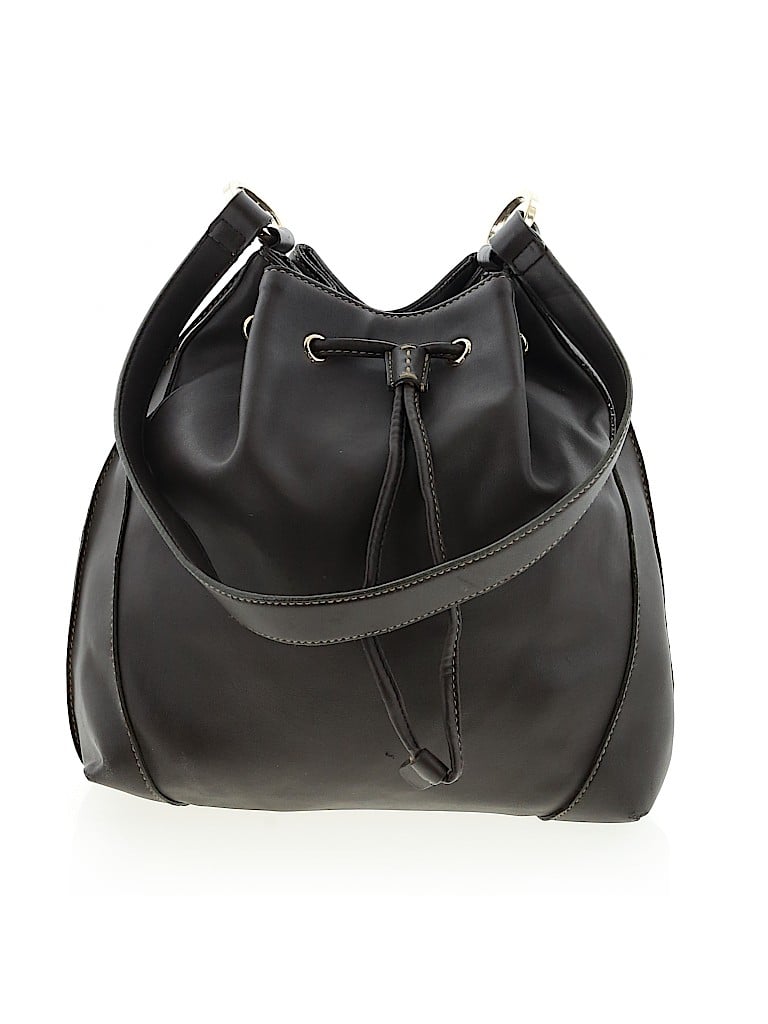 Nine West Solid Gray Brown Bucket Bag One Size - 68% off | thredUP