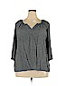 Anne Carson 100% Rayon Black 3/4 Sleeve Blouse Size 2X - photo 1