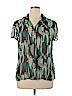 Cato Plus 100% Polyester Teal Short Sleeve Blouse Size XL - photo 1