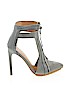 Just Fab Gray Heels Size 7 1/2 - photo 1