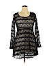 Perch by Blu Pepper Black Long Sleeve Blouse Size 2X - photo 1