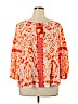 Crown & Ivy 100% Rayon Orange 3/4 Sleeve Blouse Size XL - photo 1