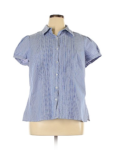 St. John's Bay Plus Short Sleeve Button-Down Shirt (view 1)